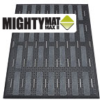 <p><strong>This deep-cushioned, anti-fatigue slip-resistant floor mat is best for employees standing in one place.</strong></p><br /><p>Grit strips provide a slip-resistant walking surface but the key feature of the MightyMat Max II is its deep-cushioned foam core. The anti-fatigue properties of this mat help relieve the aches and pains of stressed back and leg muscles. The patented slip-resistant rubber base keeps this mat from shifting and sliding. Drainage slots allow for water and other liquids to pass through easily and the anti-bacterial treatment helps prevent the growth of mildew, fungus, algae, yeast, mold, E. coli and salmonella. <em>Measures 3’ x 4’ and is 14.3 mm thick.</em></p><br /><p><strong>Improve efficiency and safety with MightyMat!</strong></p><br /><p>A slip-resistant rubber base and high-traction grit strips make MightyMat an effective deterrent of slips and falls. MightyMat also contributes to improving overall workplace efficiency. A slippery floor surface can seem like a minefield for employees. Instead of focusing entirely on the task at hand, employees worry about dodging the latest spill or stepping over a grease spot. Divided attention slows production but MightyMat eases fears, and work can be finished more quickly and efficiently.</p> MightyMat™ MAX II Anti-Fatigue Slip-Resistant Floor Mat