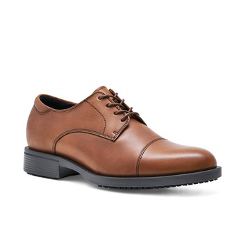 Shoes For Crews - Senator - Men's / Brown Non Slip Dress Shoes - Zappos Work Shoes