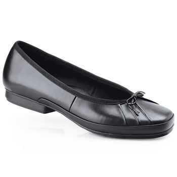 Skidbuster Shoes: Womens Black Slip-On Slip Resistant Shoe S5077