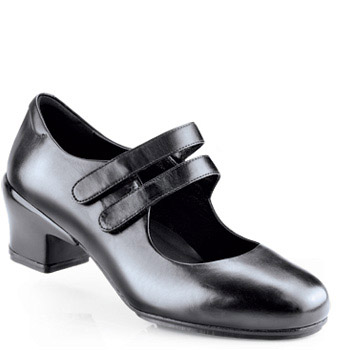 Stand out in the crowd with this sophisticated yet playful design. Handcrafted of fine Italian leather and paired with our exclusive SFC Might Grip slip-resistant outsole this dress shoe is head and shoulders above the rest. Leather-lined insoles a cushioned footboard and steel shank all add to the comfort and support of this work shoe. The inside is fully lined in leather which enhances breathability and Velcro closure straps provide a secure fit. The polymer & rubber heel measures 1 1/4". Shoes For Crews - Tango - Black / Women’s No Slip Dress Shoes
