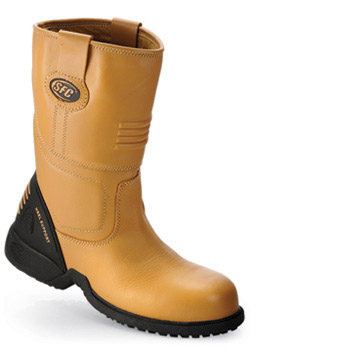 Modern motorcycle styling with a difference - slip resistance! This tough boot with our exclusive SFC Mighty Grip outsole exceedsthe US steel toe standard and is made with full grain water-resistant leather. Shoes For Crews - Rigger - Safety Toe Non-Metallic (S3) - Tan / Men’s Non Slip Safety Toe Boo
