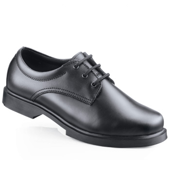 Take every step with complete confidence and a polished look. This classic oxford design combines comfort and safety with removable cushioned insoles and our exclusive shock-absorbing slip-resistant outsole. The water-resistant genuine leather adds durability and the steel shank provides much-needed arch support. Shoes For Crews - Madison - Black / Women’s Non Skid Dress Shoes