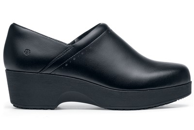 Juno: Women's Black Slip-Resistant Dress Clog Heels | Shoes For Crews - Canada