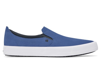 Ollie II: Men's Blue Canvas Casual Work Shoes | Shoes For Crews - Canada