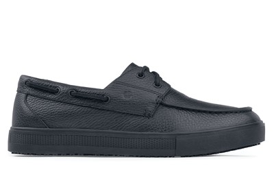 Edmund: Men's Black Slip-Resistant Boat Shoes | Shoes For Crews - Canada