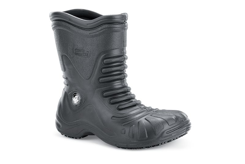 Bullfrog Soft Toe Black WaterResistant Non Slip Work Boots Shoes