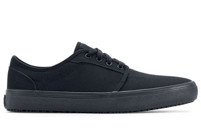 Merlin Casual Canvas Black Slip-Resistant Work Shoes | Shoes For Crews