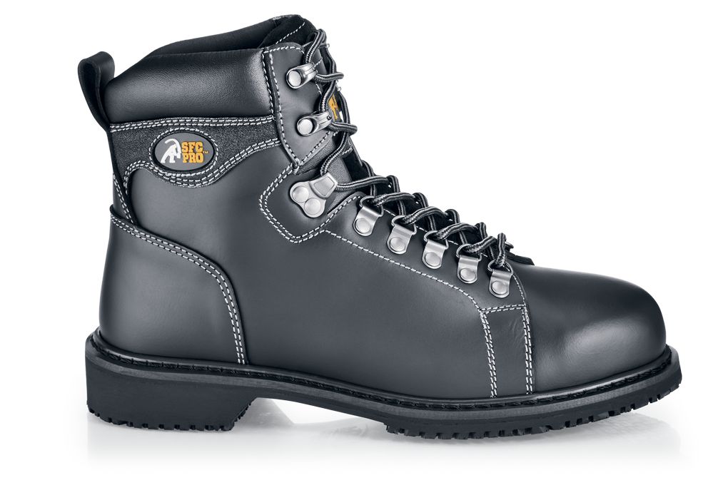Expedition Black / Men's Non Skid Steel Toe Work Boots Shoes For