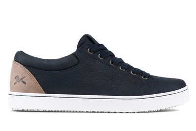 MOZO - Finn - Navy / Taupe - Men's Slip-Resistant Chef Shoes - Shoes For Crews