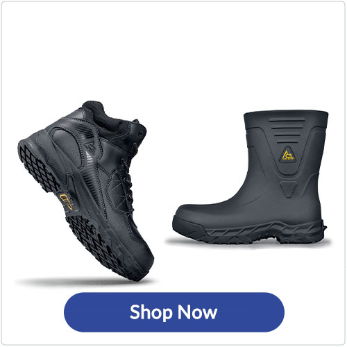 Non-slip steel toe safety work boots
