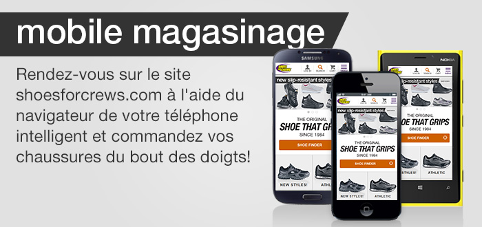 Shoes For Crews mobile web site