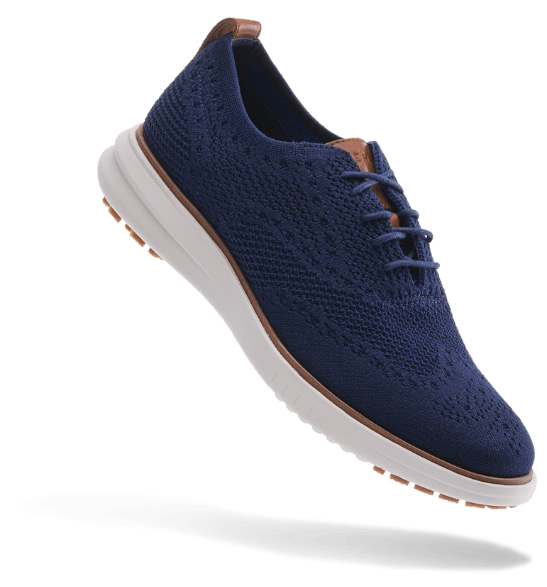 Cole Haan Miles Wingtip Oxford Slip-Resistant Shoes (Blue)