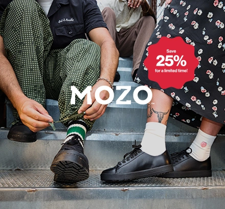 Shop 25% off All Mozo Footwear! Image of Mozo Shoes that are 25% off