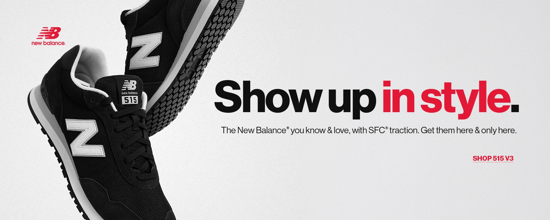 New Balance: Black New Balance 515 V3 work sneakers featuring Shoes For Crews slip-resistant traction.