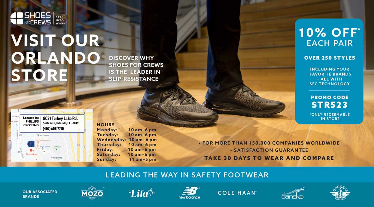 Shoes For Crews Orlando Store Promo
