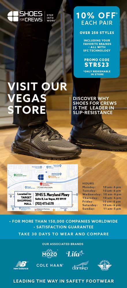 Shoes For Crews Vegas Store Promo
