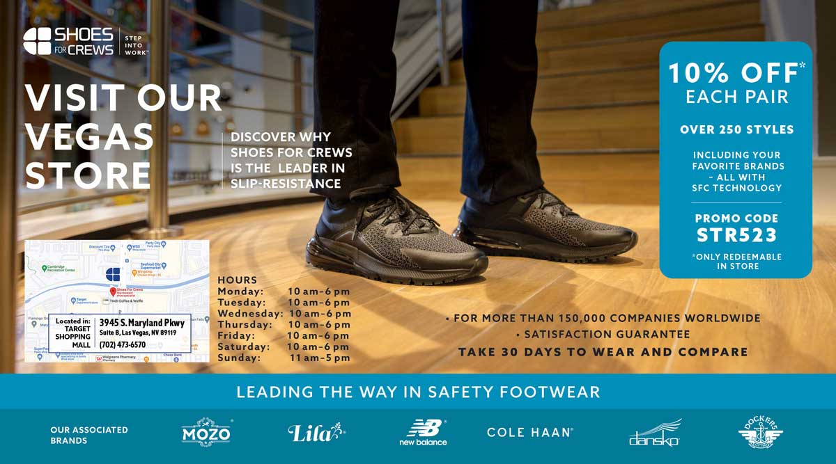 Shoes For Crews Las Vegas Store Promo