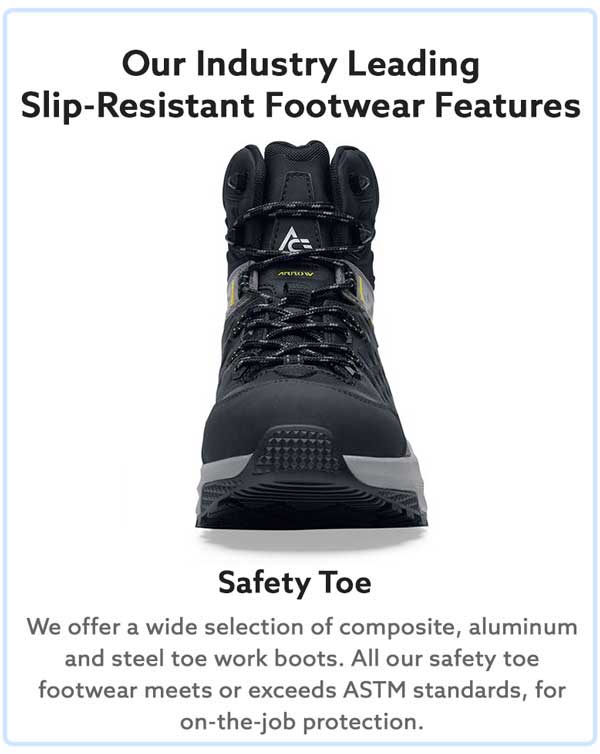 Safety Toe technology exclusively from Shoes For Crews