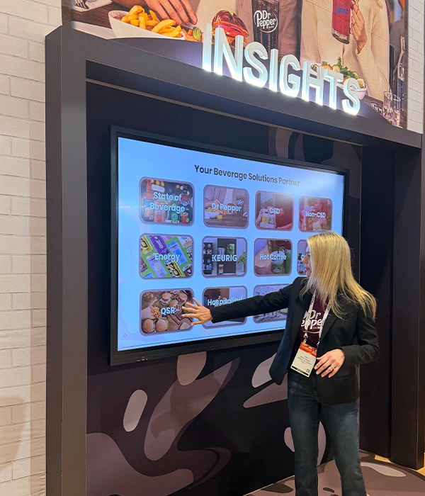 Dr Pepper Insights interactive display