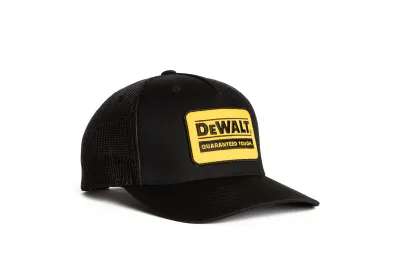 DeWalt Oakdale Trucker Hat with Patch - Black with Yellow Patch
