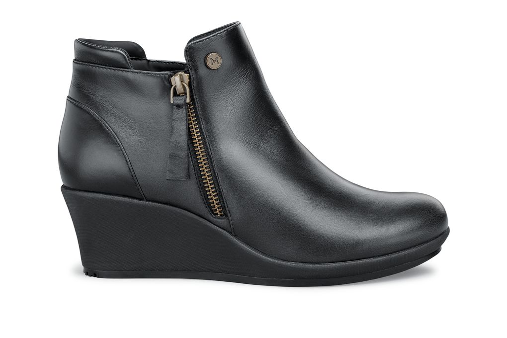 MOZO - Lola - Women's - Black Wedge Heel Non-Slip Work Shoes - Shoes ...