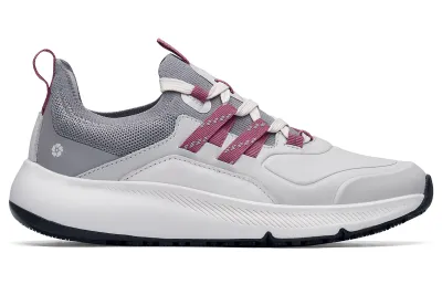Lila Karina RX Women's Gray & Wine Slip-Resistant Shoes for Nurses