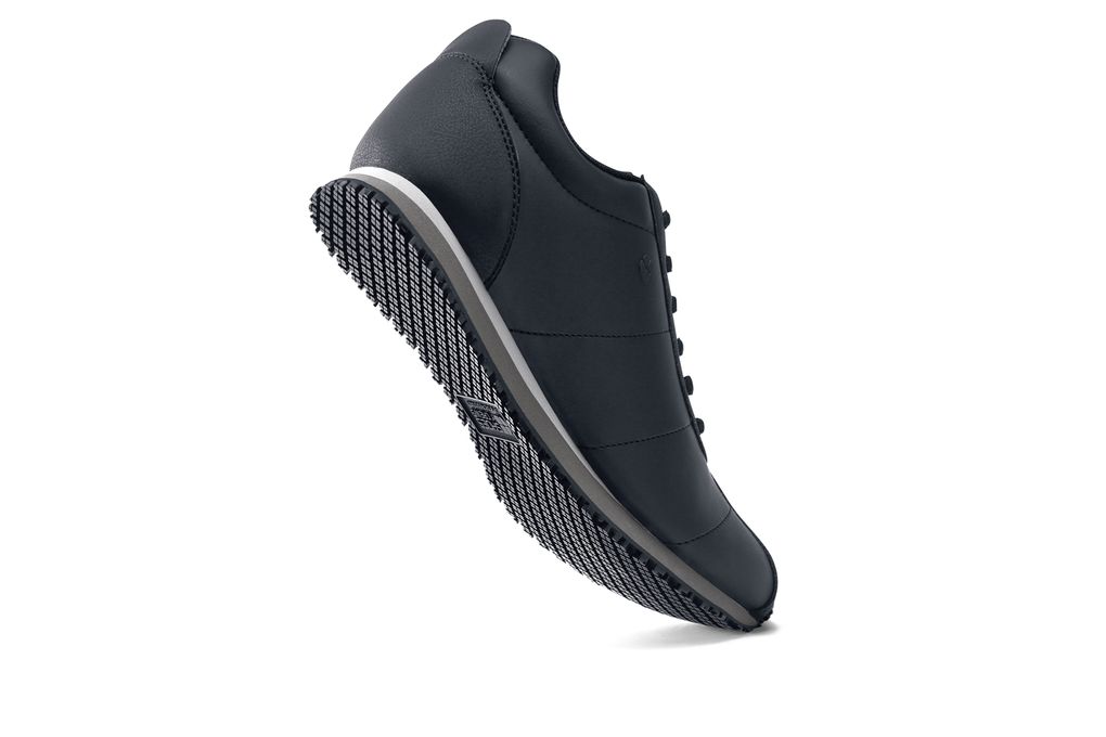 Avery Women's Black SlipResistant Leather Shoes Shoes For Crews