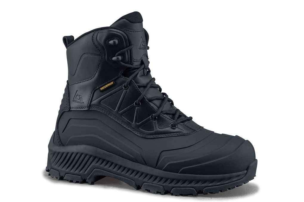 Fargo Men's Black Soft Toe Waterproof Work Boots Shoes For Crews