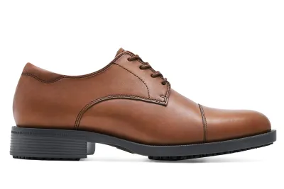 Men's Shoes For Crews® Senator – Brown Non-Slip Work Shoes CA