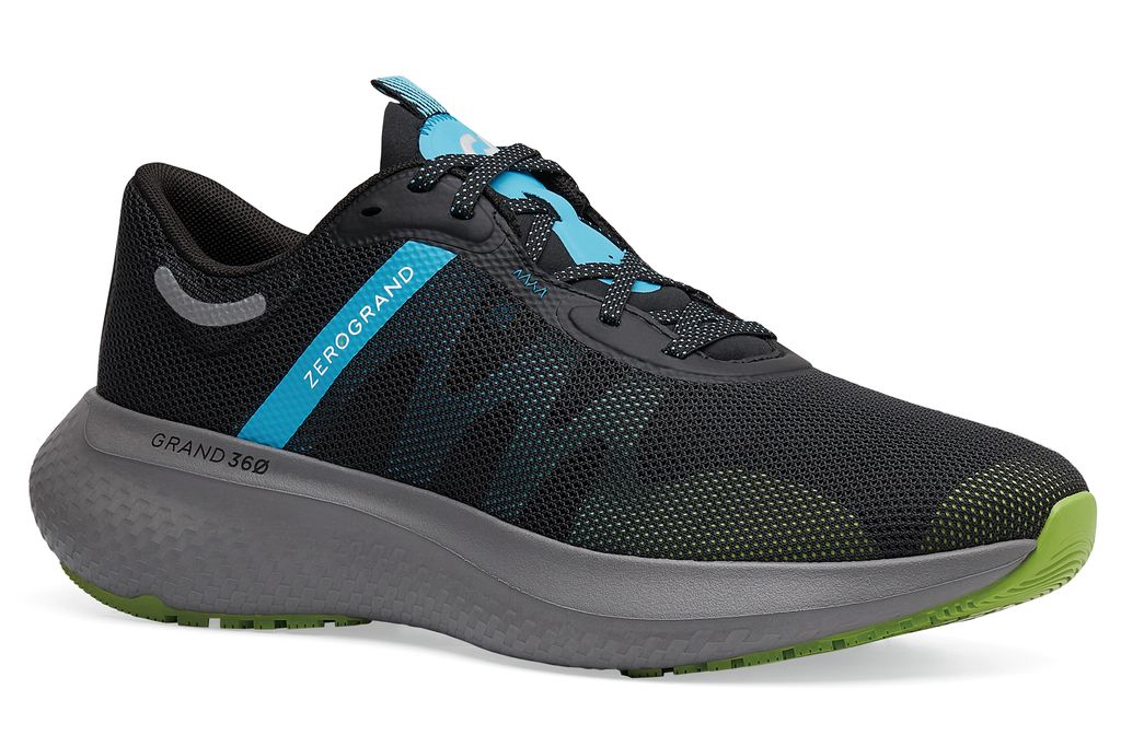 Cole Haan Hale Runner Men s Black Blu Titanium Slip Resistant Running Work Shoes