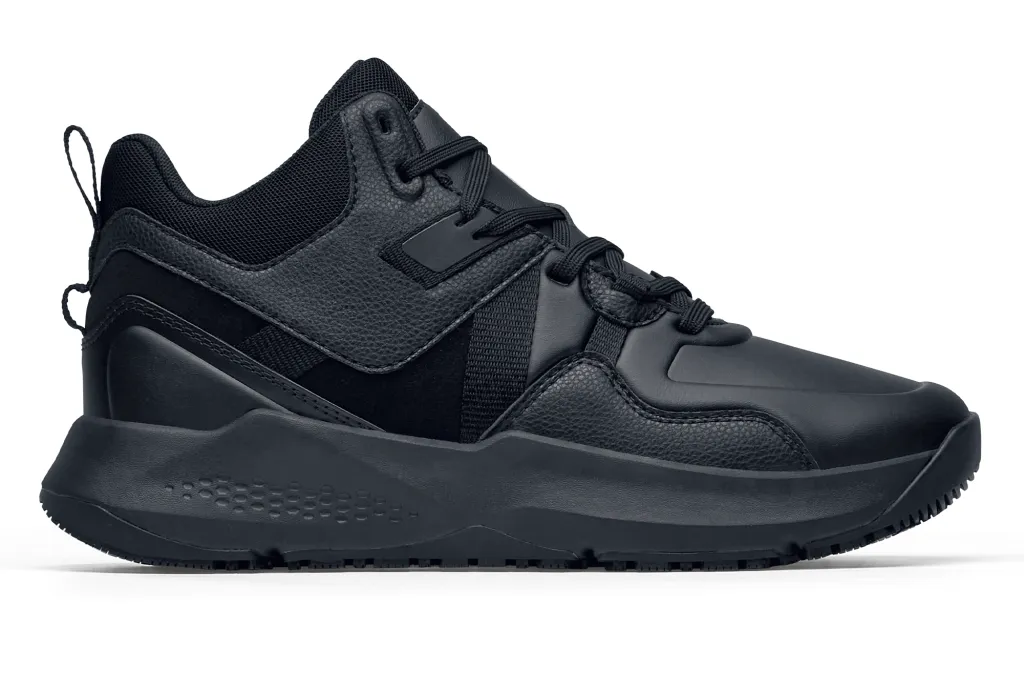 4U ALTA J CB BLACK フレックスS Brakly - Black Slip-Resistant Shoes for Work
