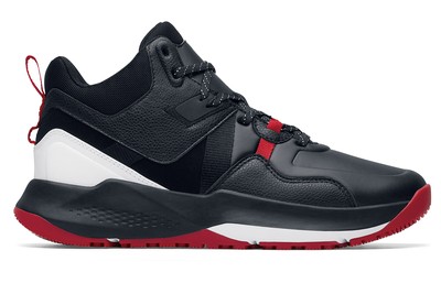 Brakly - Black & Red Slip-Resistant Shoes for Work