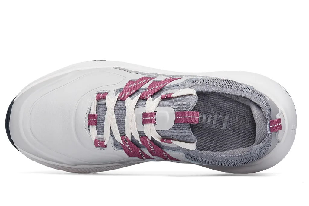 Lila Karina RX Women's Gray & Wine Slip-Resistant Shoes for Nurses