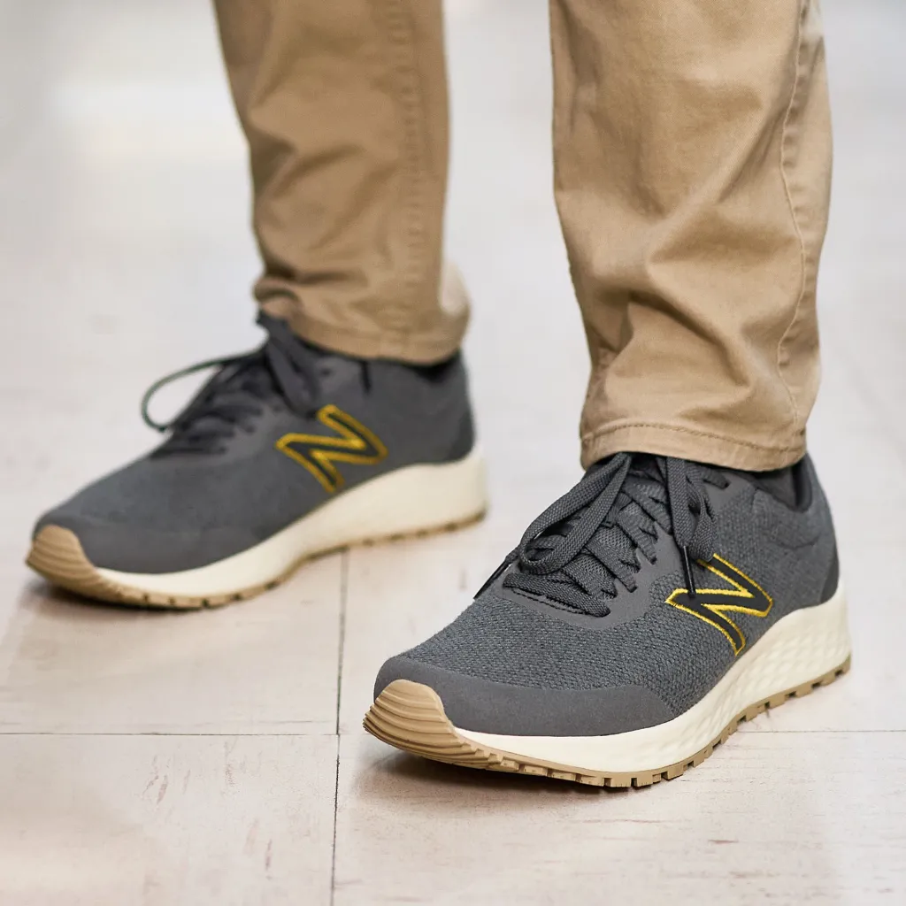 New Balance Arishi v3 Athletic Shoes Mens Size 10.5 Gray/Gold Comfort Sneaker New Balance Arishi v3 Fresh Foam Lightweight Running Shoes  main image 3