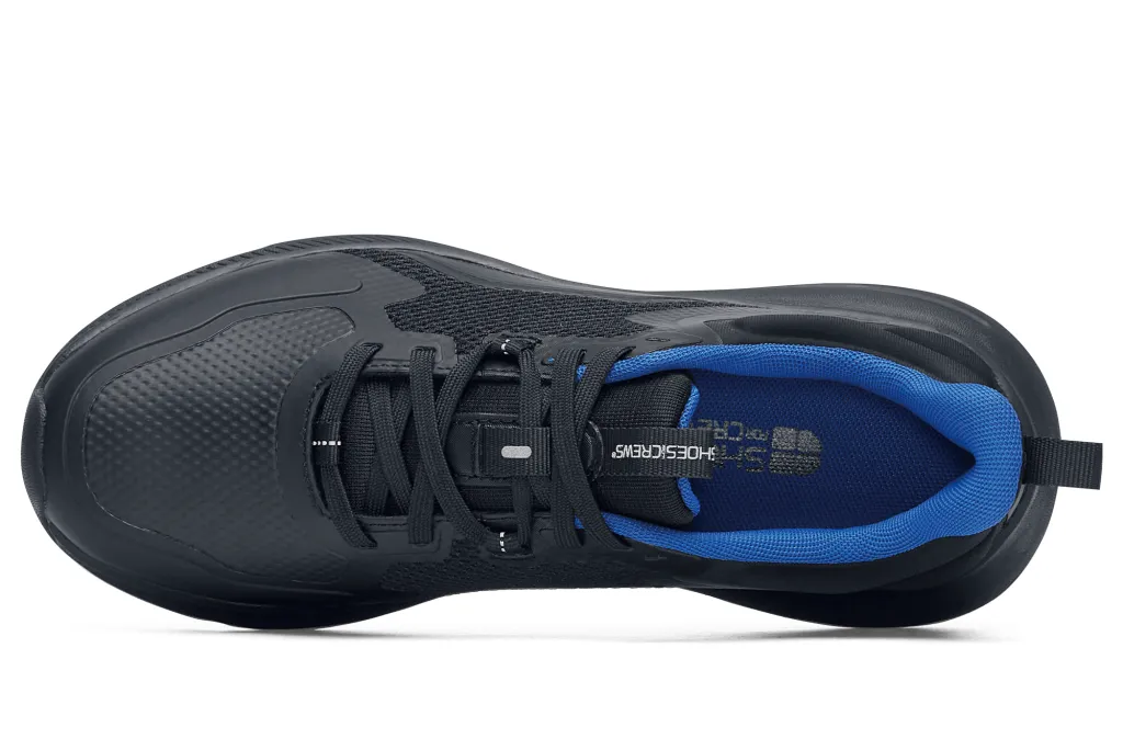 Crossing 4SG Women's Black Non-Slip Shoes with Blue Accents
