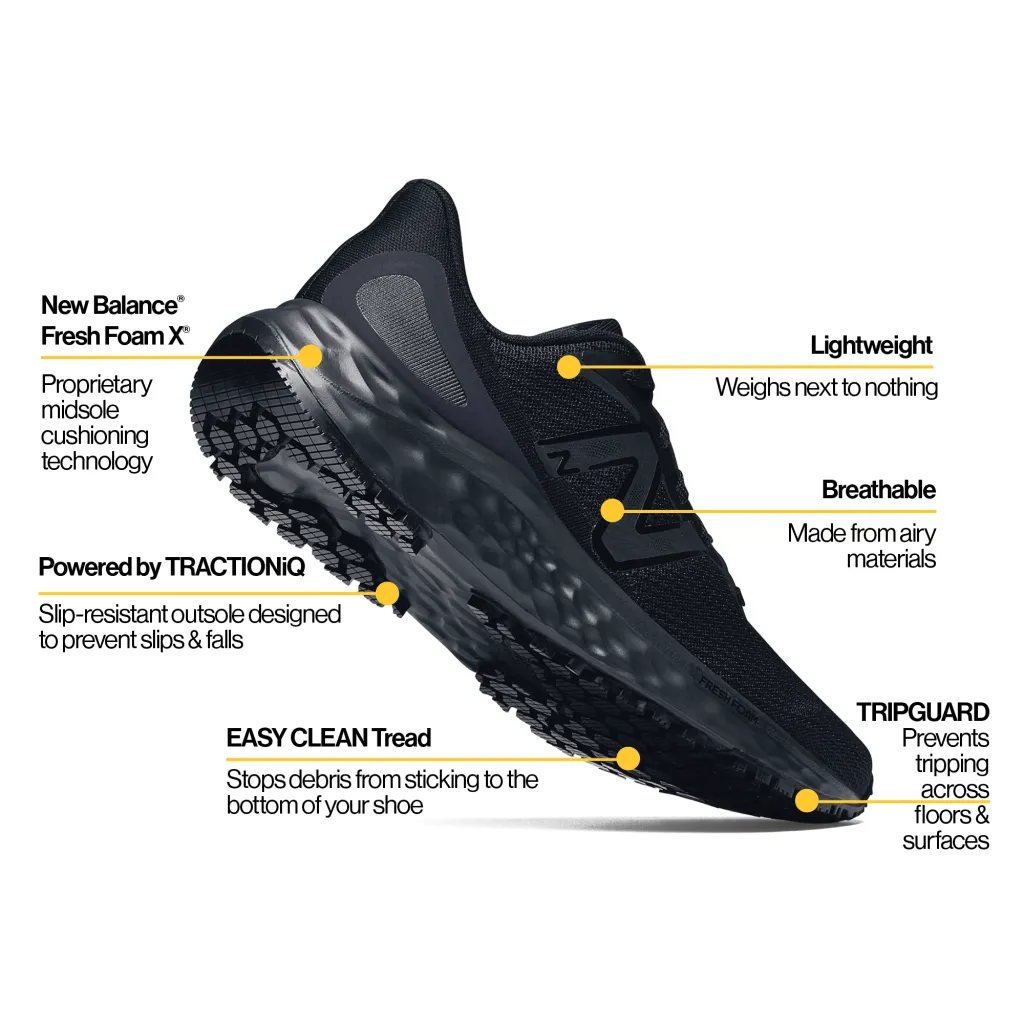 Women's New Balance Arishi v4 – Black Non Slip Work Sneakers
