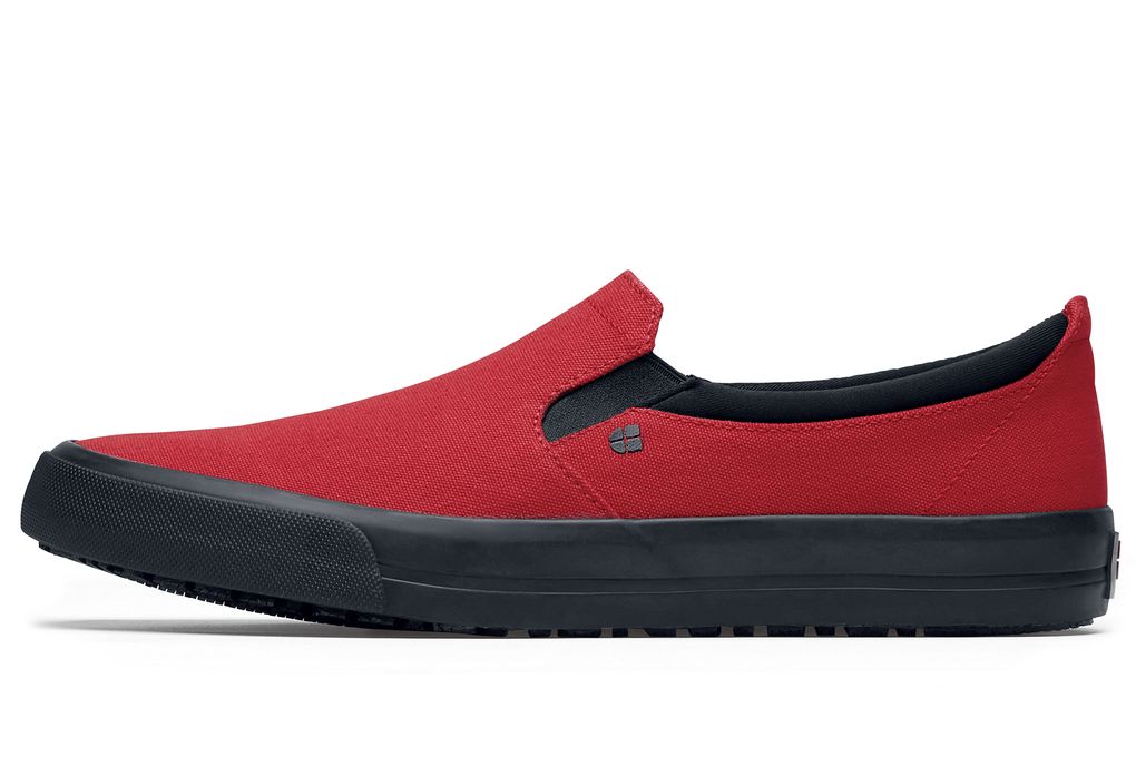 Ollie II: Men's Red Canvas Casual Work Shoes | Shoes For Crews