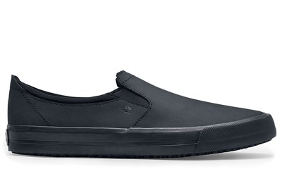 Ollie II: Black Leather Casual Slip-Resistant Shoes | Shoes For Crews