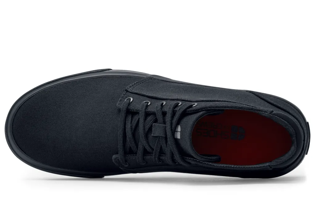Cabbie II Black Slip-Resistant Canvas Skate Style Work Shoes