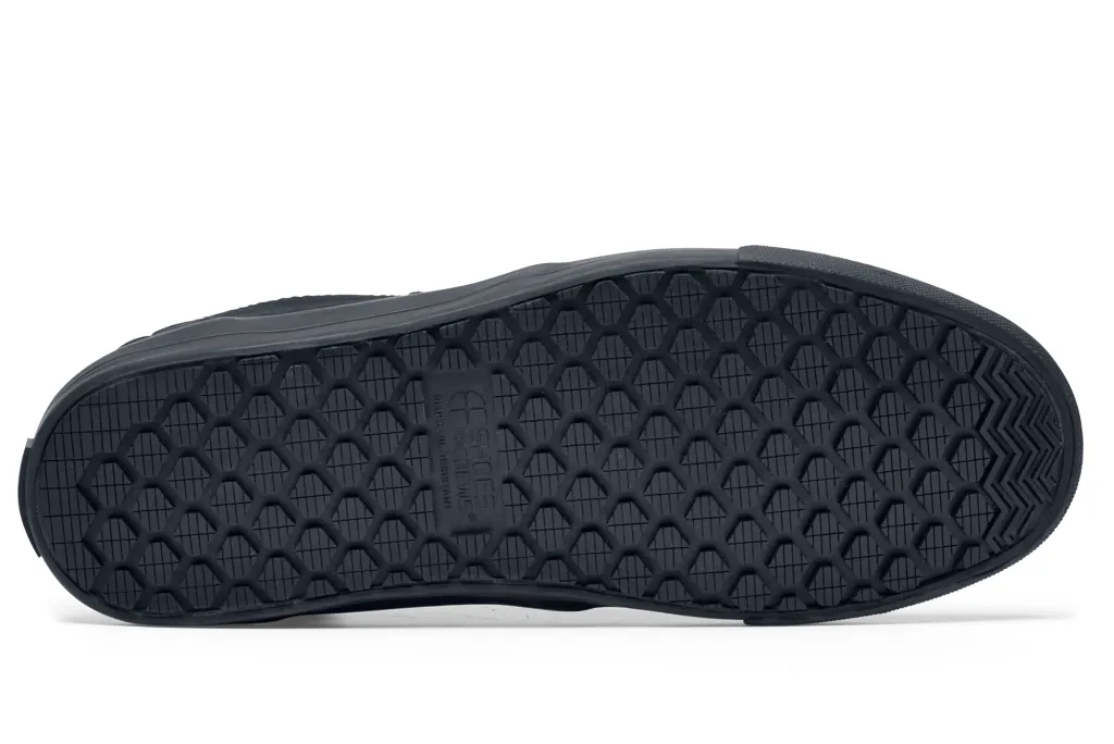 Cabbie II Black Slip-Resistant Canvas Skate Style Work Shoes