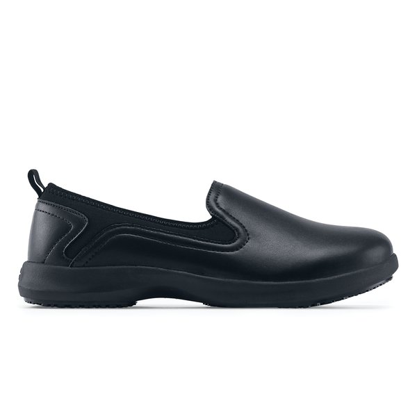 black leather non slip womens shoes
