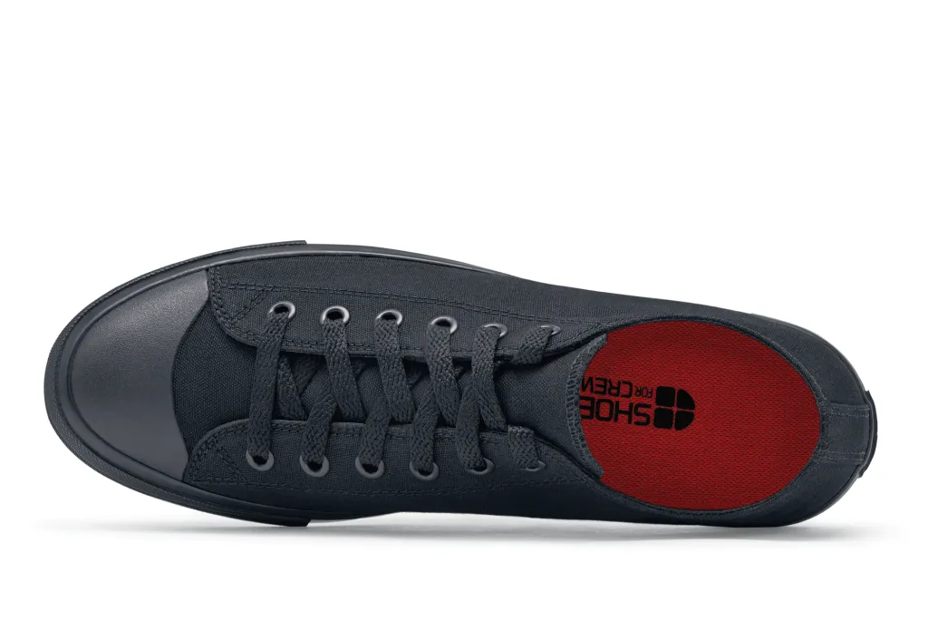 Shoes For Crews® Delray – Black Canvas Non-Slip Work Shoes