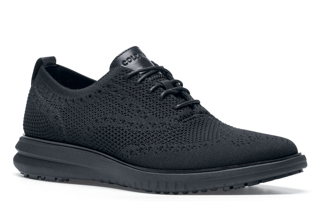 Cole Haan Miles Wingtip Oxford Slip-Resistant Shoes (Black) | Shoes For  Crews