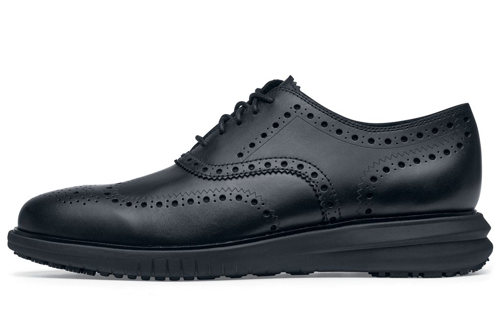 Cole Haan Miles Leather Wingtip Oxford: Men's Black Slip-Resistant ...