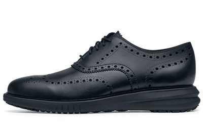 Cole Haan Miles Leather Wingtip Oxford: Men's Black Slip-Resistant ...