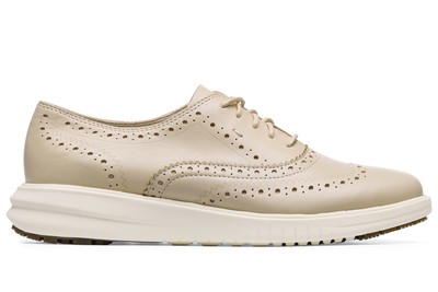 Cole Haan Women's Malorie Leather Wingtip Oxford (Tan) | Shoes For Crews