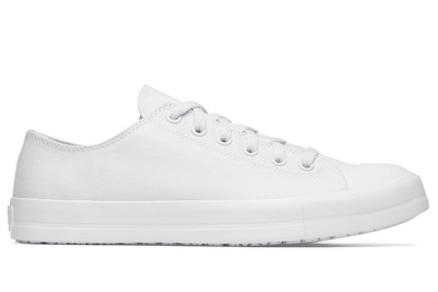 Delray: White Canvas Slip-Resistant Shoes | Shoes For Crews