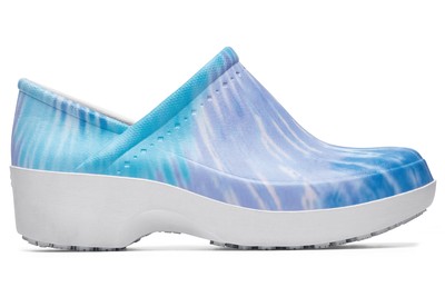 Cobalt Blue Tie Dye Women's Slip-Resistant Work Clogs | Shoes For Crews