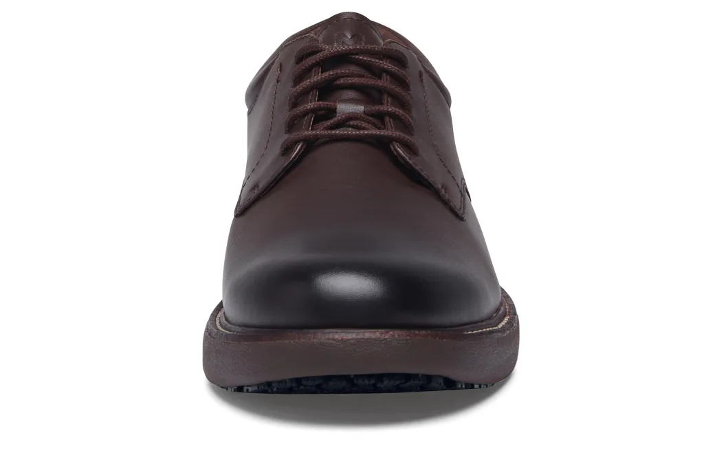 Mozo Oxford‎ Shoes Mens 9.5 Brown Leather Slip Resistant Work Shoes Casual 0000-1024.webp main image 4