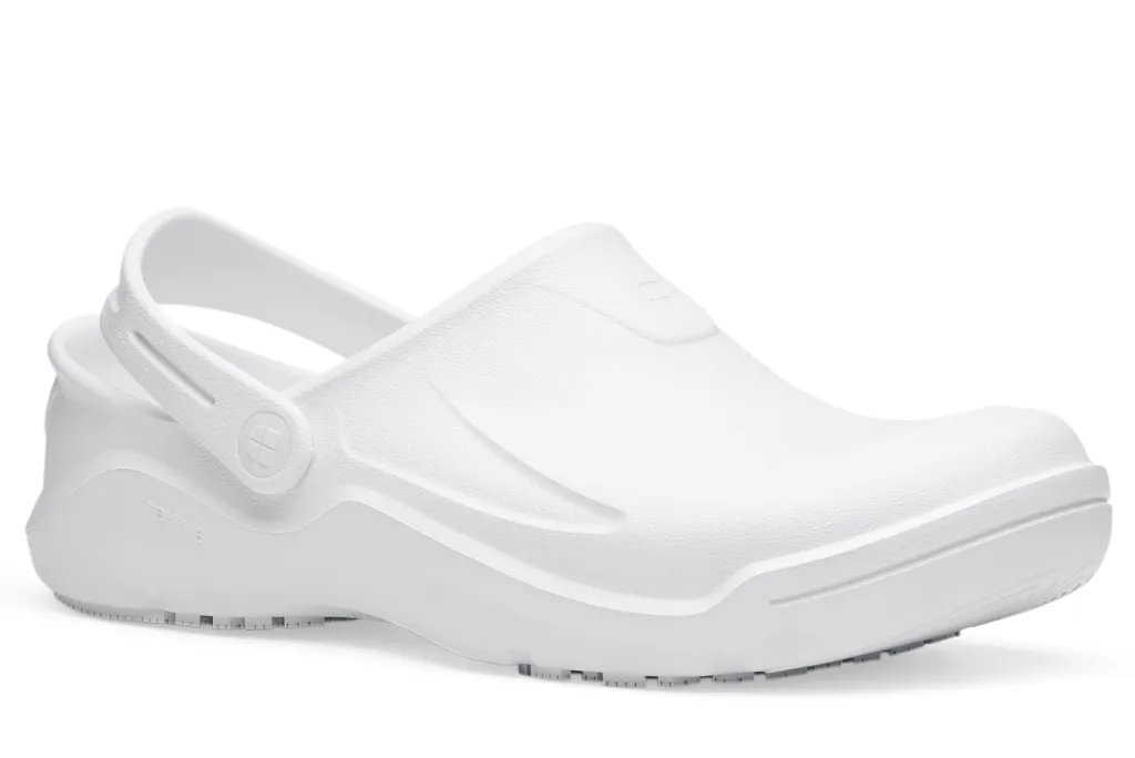 Shoes For Crews® Zinc II–White Non-Slip Work Shoe Clogs